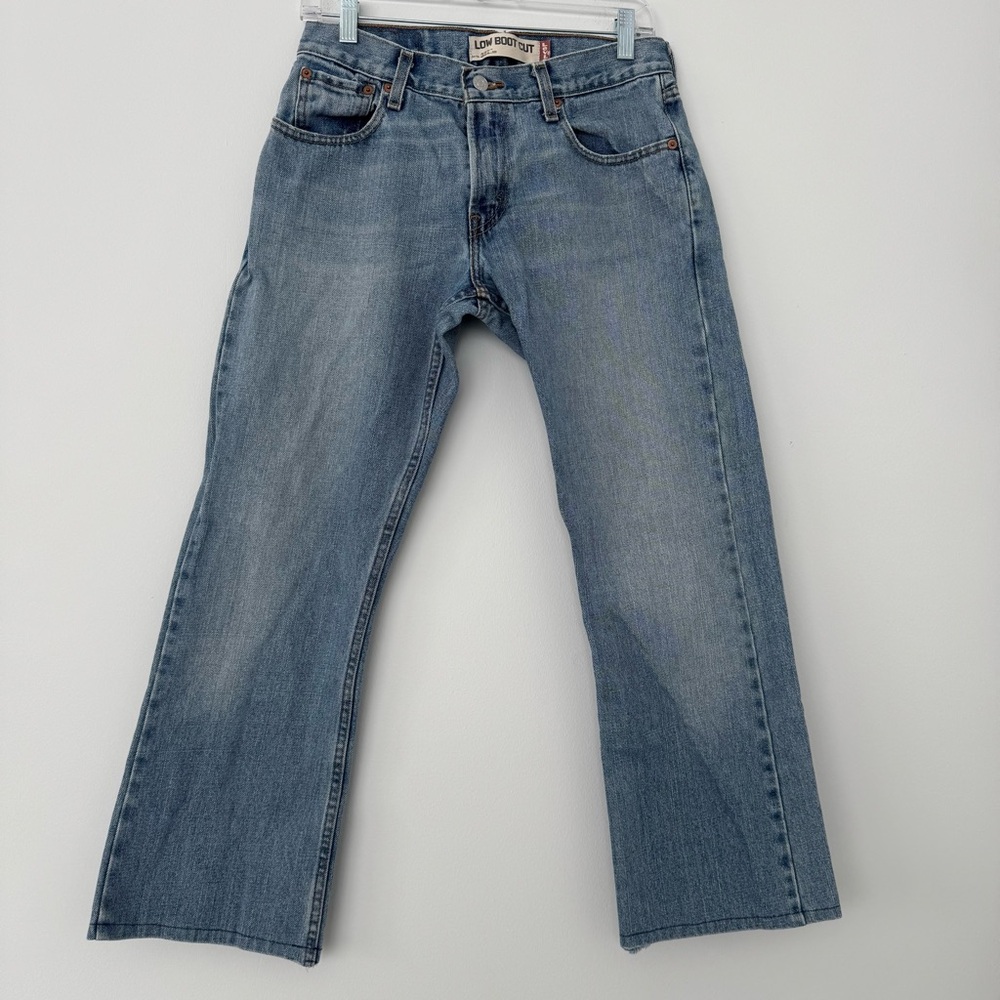 Vintage Levi's 527 Low Boot Cut Jeans 29x30 (29x28) Light Wash 100% Cotton Y2K